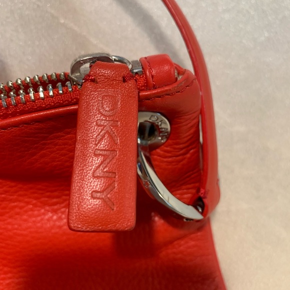 DKNY Red Pebble Leather Purse - Picture 3 of 6